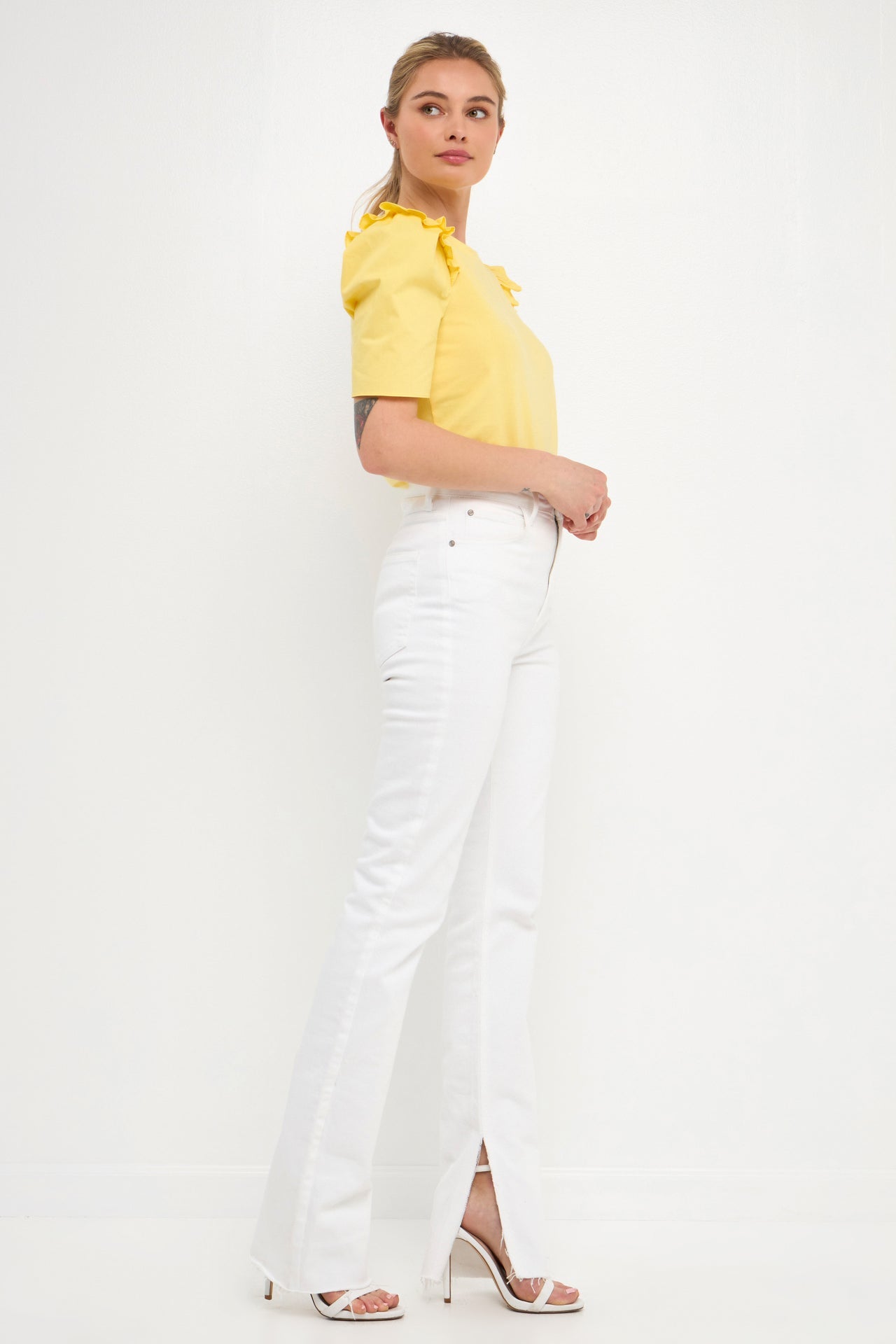 Mini Ruffle Puff Sleeve T-Shirt