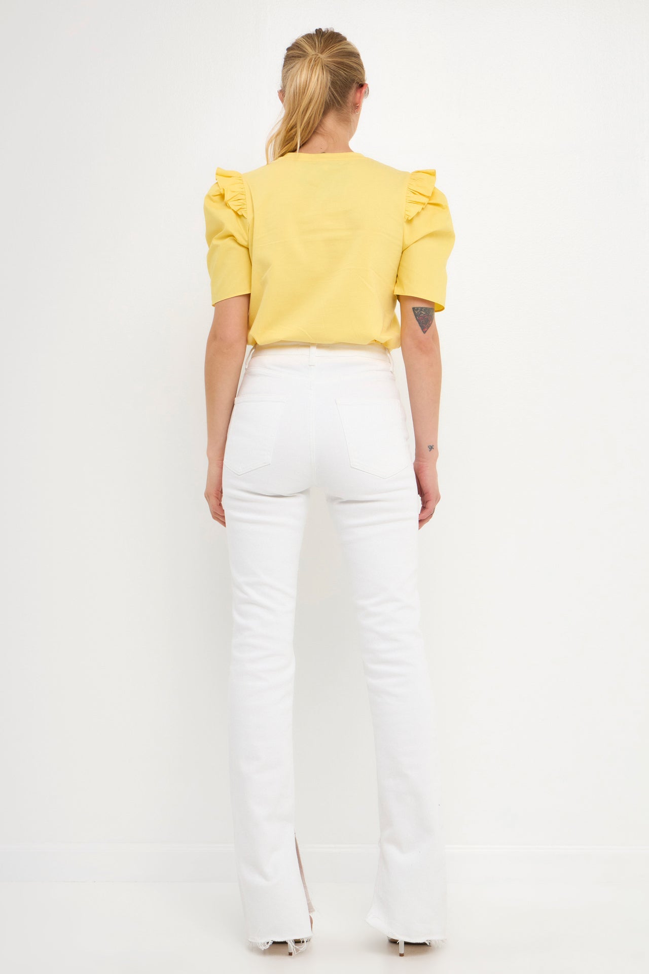 Mini Ruffle Puff Sleeve T-Shirt