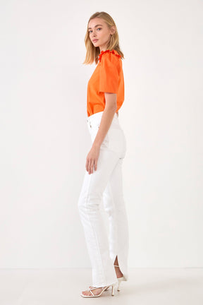 Mini Ruffle Puff Sleeve T-Shirt