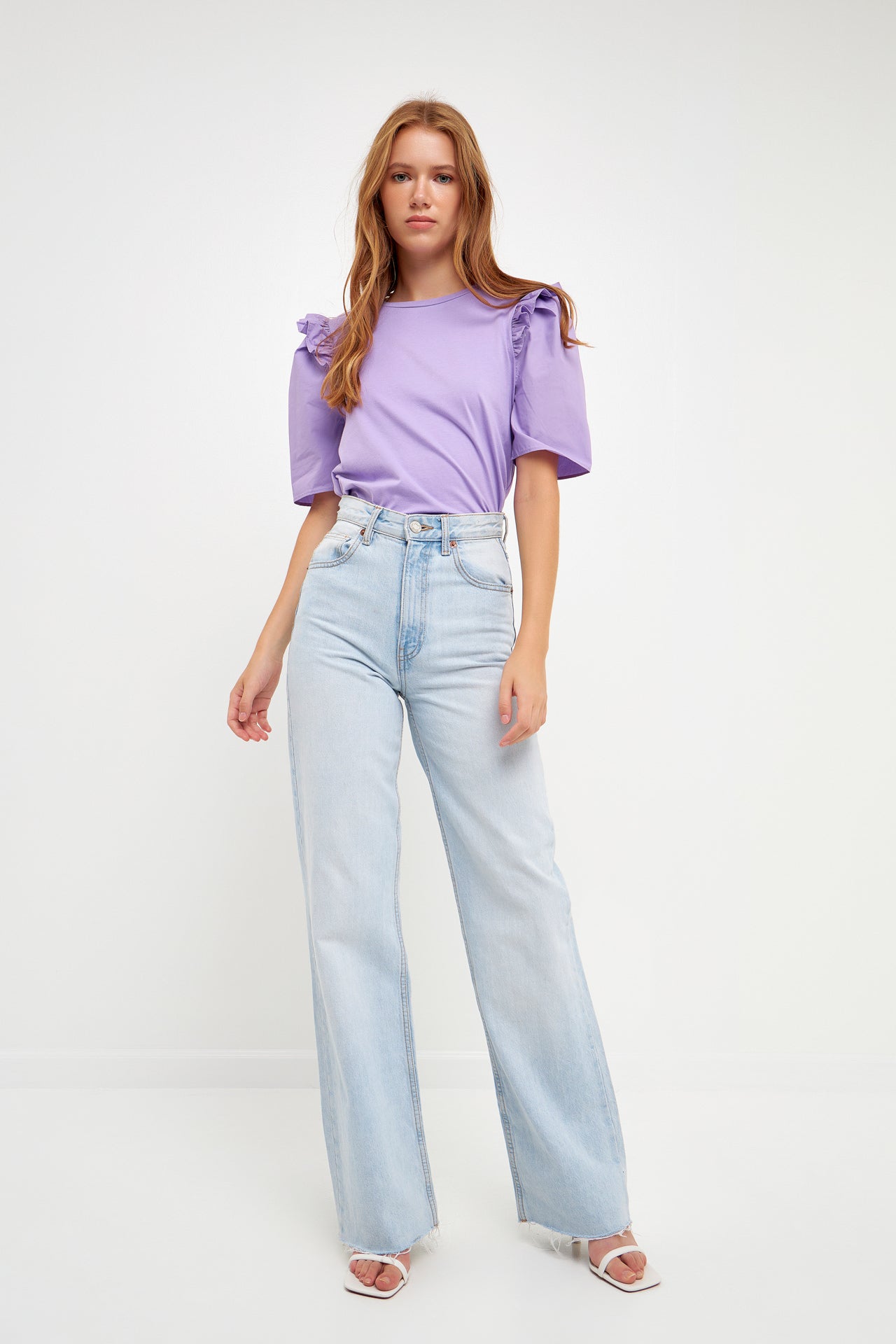 Mini Ruffle Puff Sleeve T-Shirt