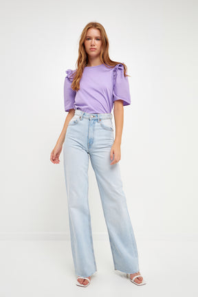 Mini Ruffle Puff Sleeve T-Shirt