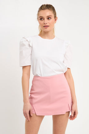 Mini Ruffle Puff Sleeve T-Shirt