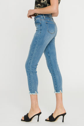 ENGLISH FACTORY - Frayed Hem Skinny Jeans - JEANS available at Objectrare