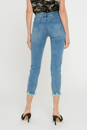 ENGLISH FACTORY - Frayed Hem Skinny Jeans - JEANS available at Objectrare