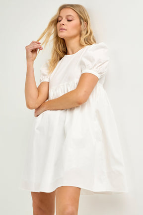 ENGLISH FACTORY - English Factory - Puff Sleeve Babydoll Dress - DRESSES available at Objectrare