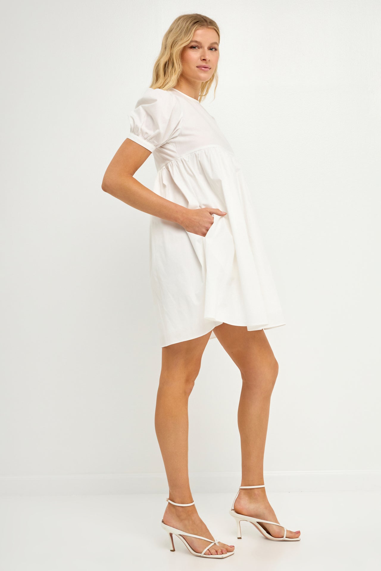 ENGLISH FACTORY - Puff Sleeve Babydoll Dress - DRESSES available at Objectrare