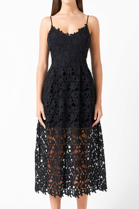 Endless Rose - Lace Midi Dress