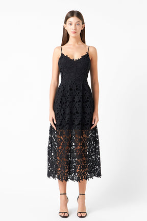 Endless Rose - Lace Midi Dress