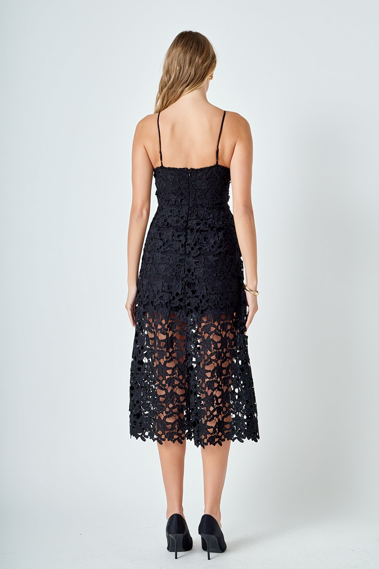 ENDLESS ROSE - Lace Midi Dress - DRESSES available at Objectrare