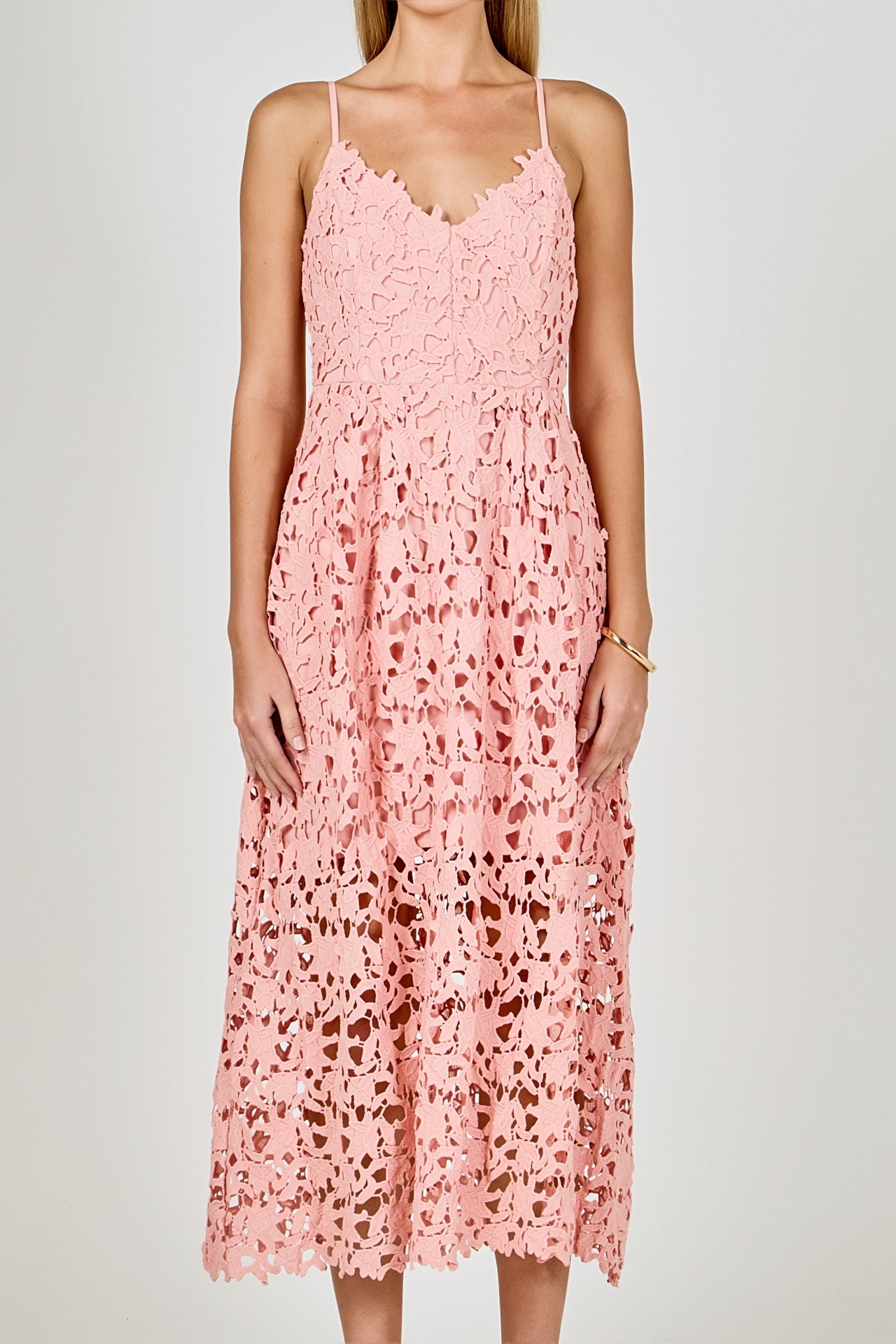 ENDLESS ROSE - Lace Midi Dress - DRESSES available at Objectrare
