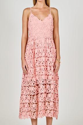 ENDLESS ROSE - Lace Midi Dress - DRESSES available at Objectrare