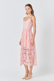 ENDLESS ROSE - Endless Rose - Lace Midi Dress - DRESSES available at Objectrare