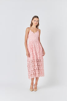 ENDLESS ROSE - Endless Rose - Lace Midi Dress - DRESSES available at Objectrare