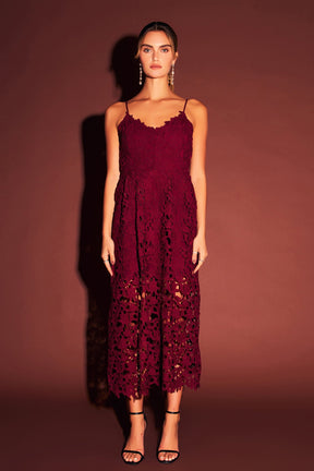 Endless Rose - Lace Midi Dress