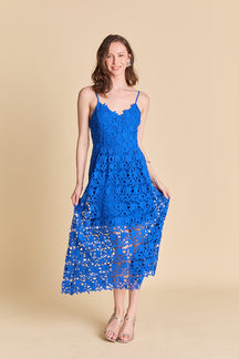 ENDLESS ROSE - Lace Midi Dress - DRESSES available at Objectrare