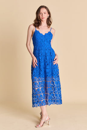 ENDLESS ROSE - Lace Midi Dress - DRESSES available at Objectrare