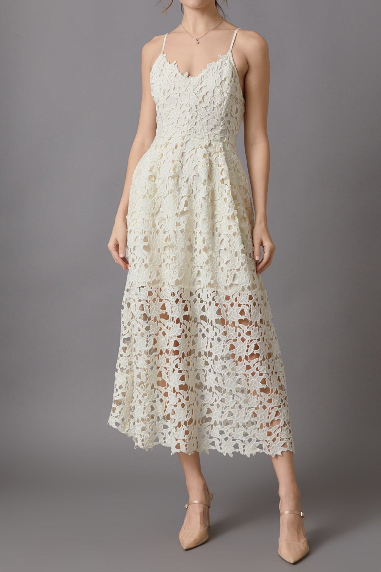 ENDLESS ROSE - Endless Rose - Lace Midi Dress - DRESSES available at Objectrare