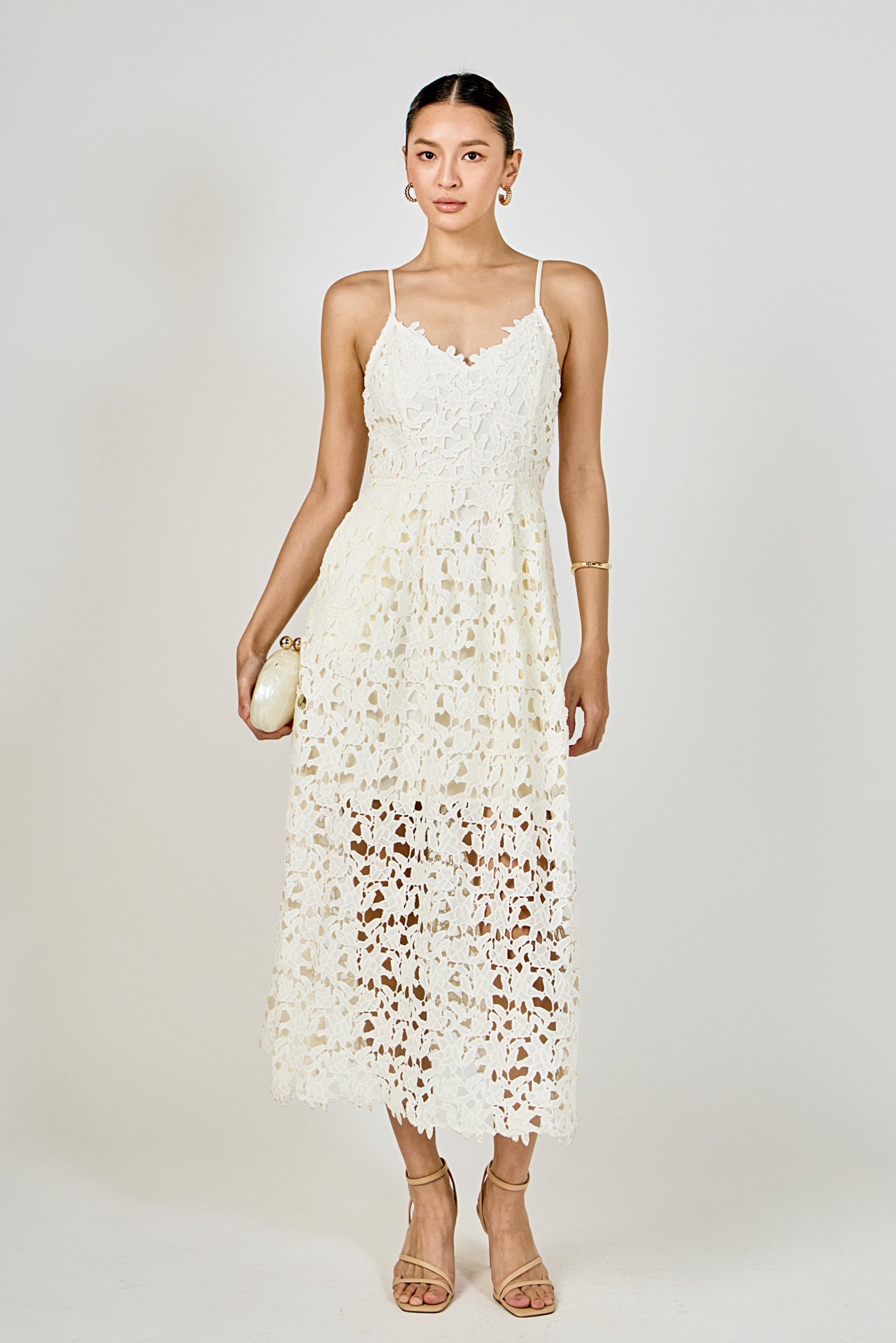 ENDLESS ROSE - Lace Midi Dress - DRESSES available at Objectrare
