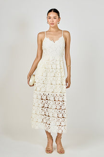 ENDLESS ROSE - Lace Midi Dress - DRESSES available at Objectrare
