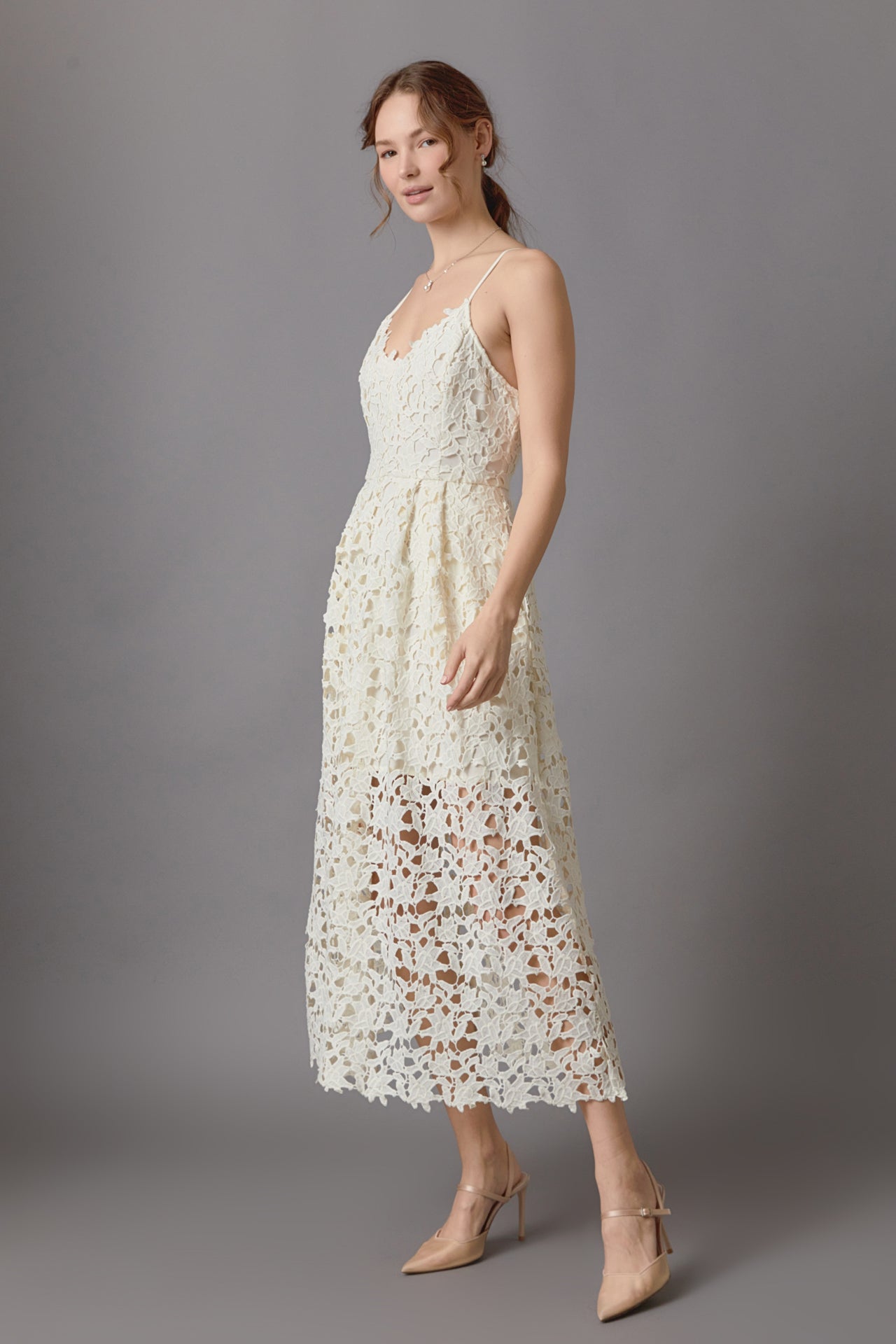 ENDLESS ROSE - Endless Rose - Lace Midi Dress - DRESSES available at Objectrare