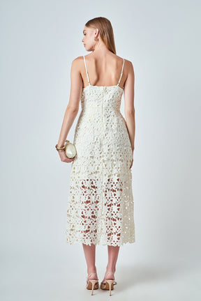 ENDLESS ROSE - Lace Midi Dress - DRESSES available at Objectrare