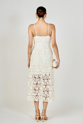 ENDLESS ROSE - Lace Midi Dress - DRESSES available at Objectrare