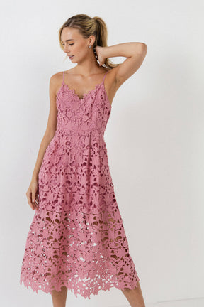 Endless Rose - Lace Midi Dress