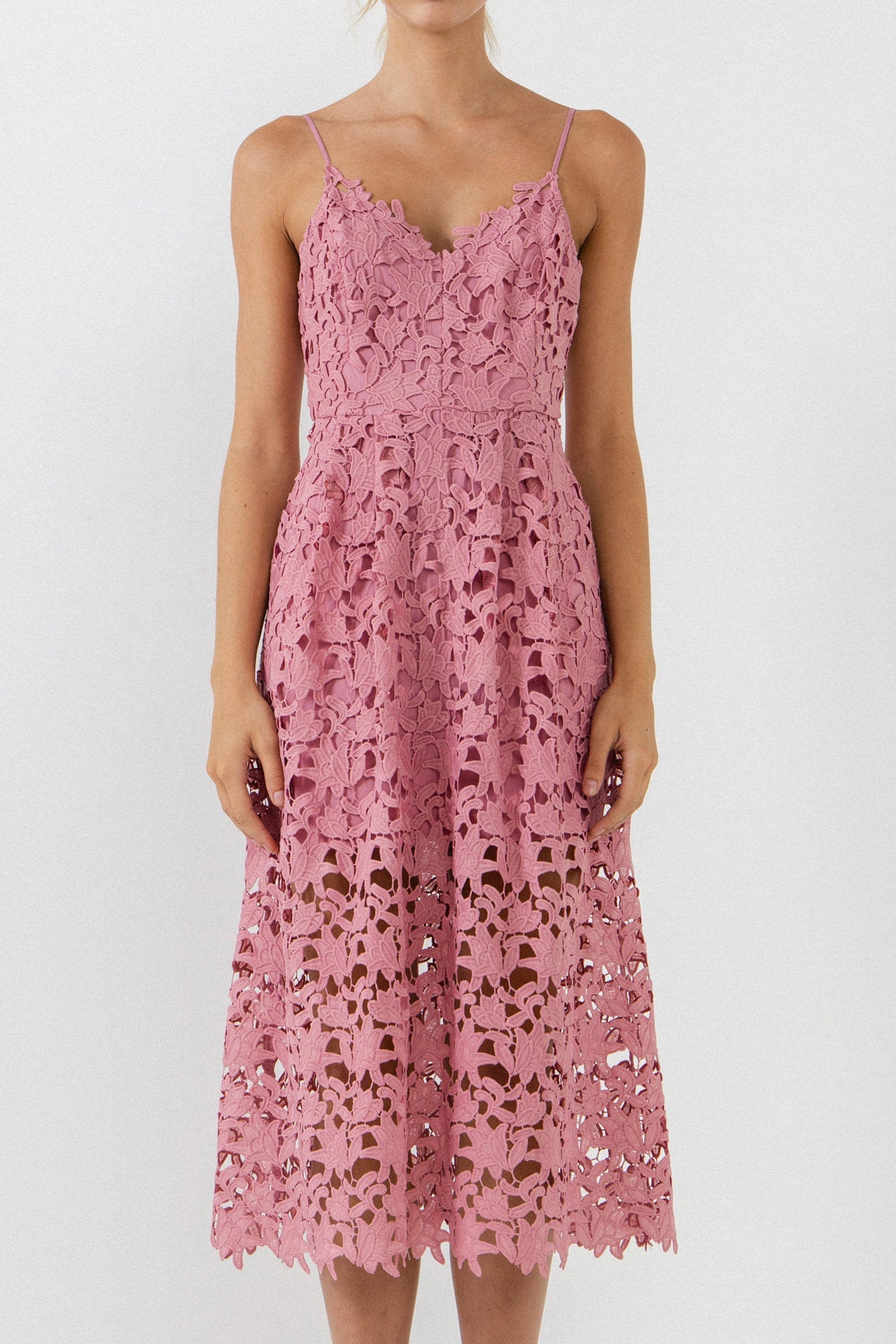 Endless Rose - Lace Midi Dress