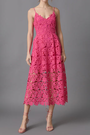 ENDLESS ROSE - Endless Rose - Lace Midi Dress - DRESSES available at Objectrare