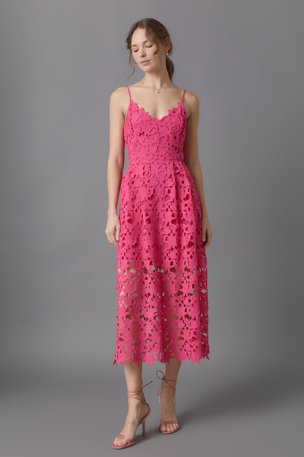 ENDLESS ROSE - Endless Rose - Lace Midi Dress - DRESSES available at Objectrare