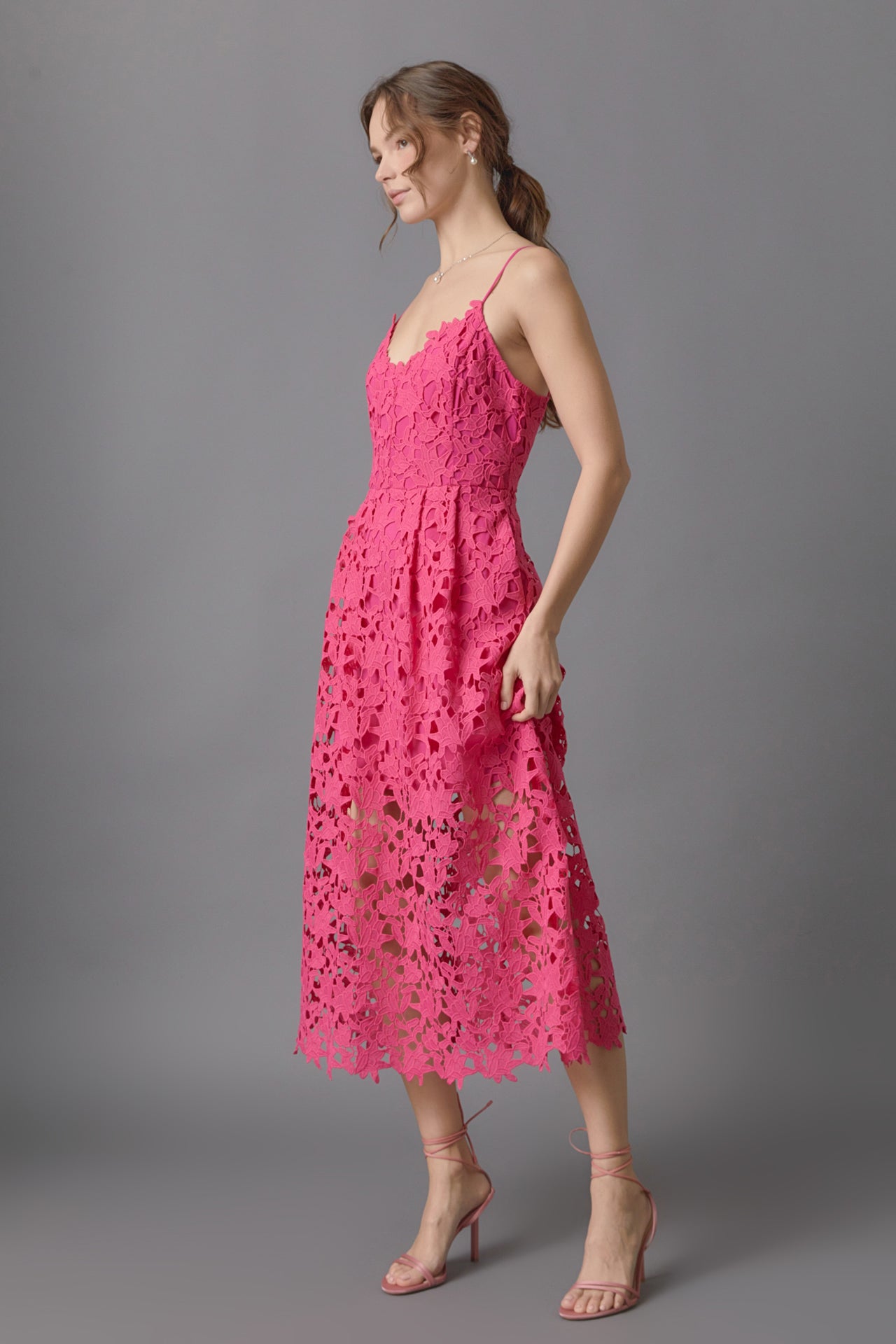 ENDLESS ROSE - Endless Rose - Lace Midi Dress - DRESSES available at Objectrare