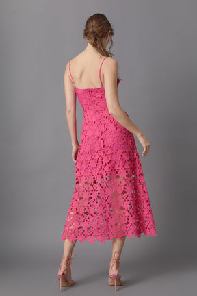 ENDLESS ROSE - Endless Rose - Lace Midi Dress - DRESSES available at Objectrare