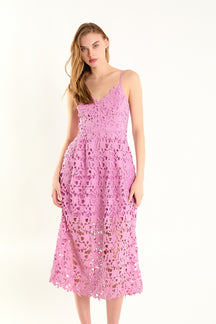 ENDLESS ROSE - Endless Rose - Lace Midi Dress - DRESSES available at Objectrare