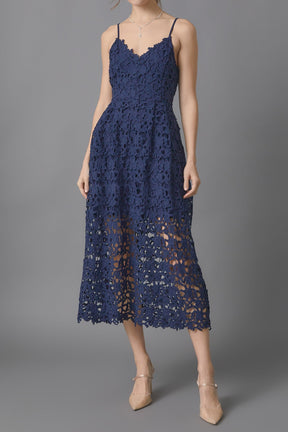 Endless Rose - Lace Midi Dress