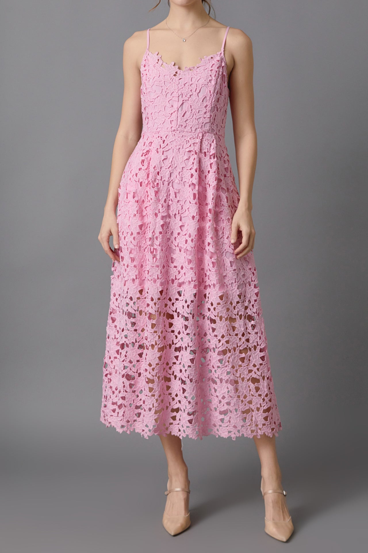 Endless Rose - Lace Midi Dress