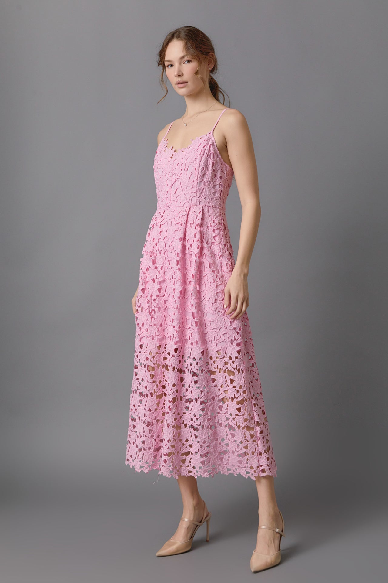 Endless Rose - Lace Midi Dress