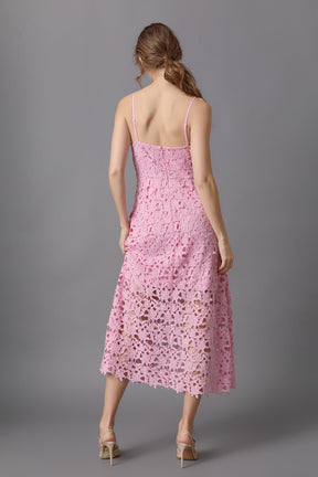 Endless Rose - Lace Midi Dress