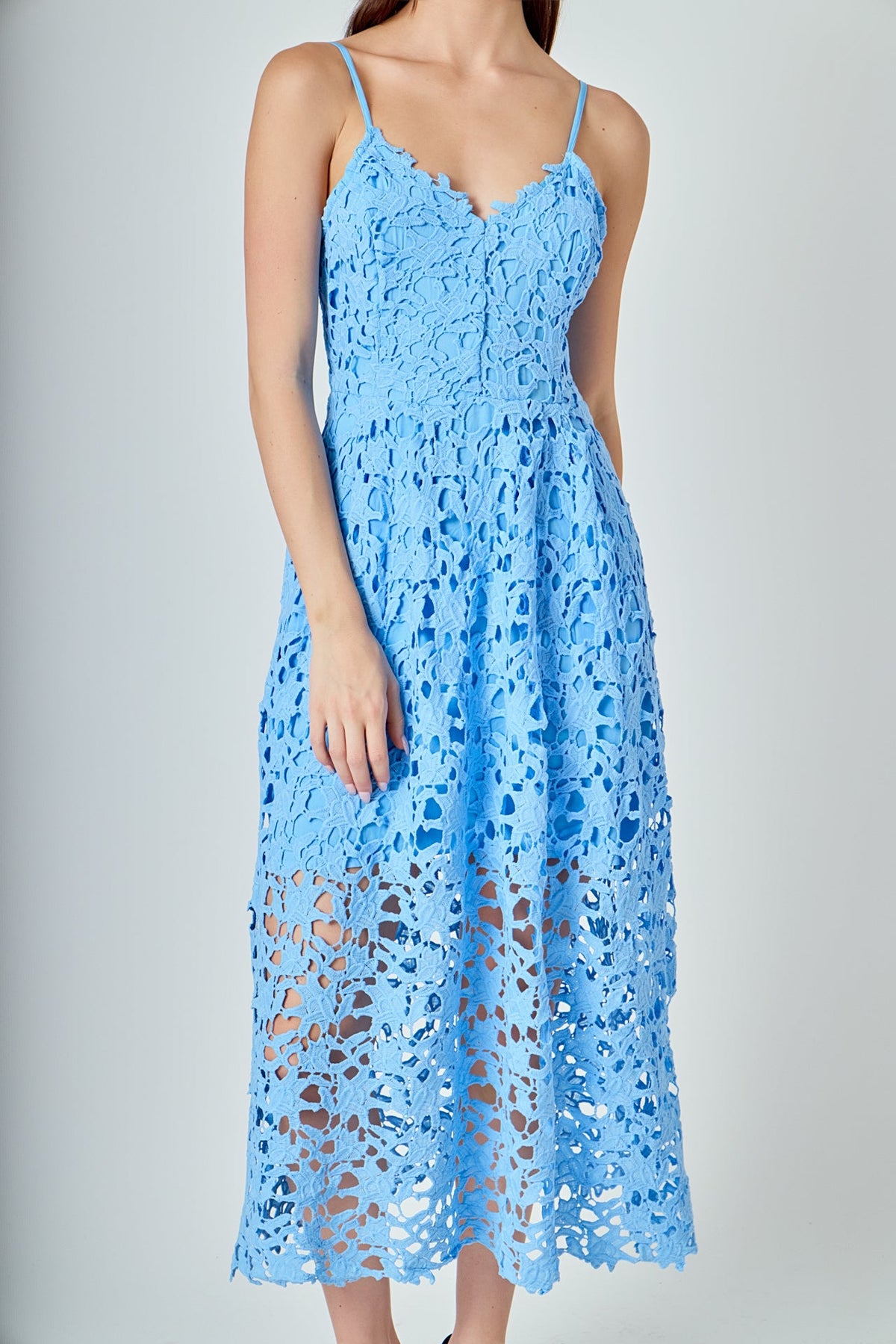 ENDLESS ROSE - Lace Midi Dress - DRESSES available at Objectrare