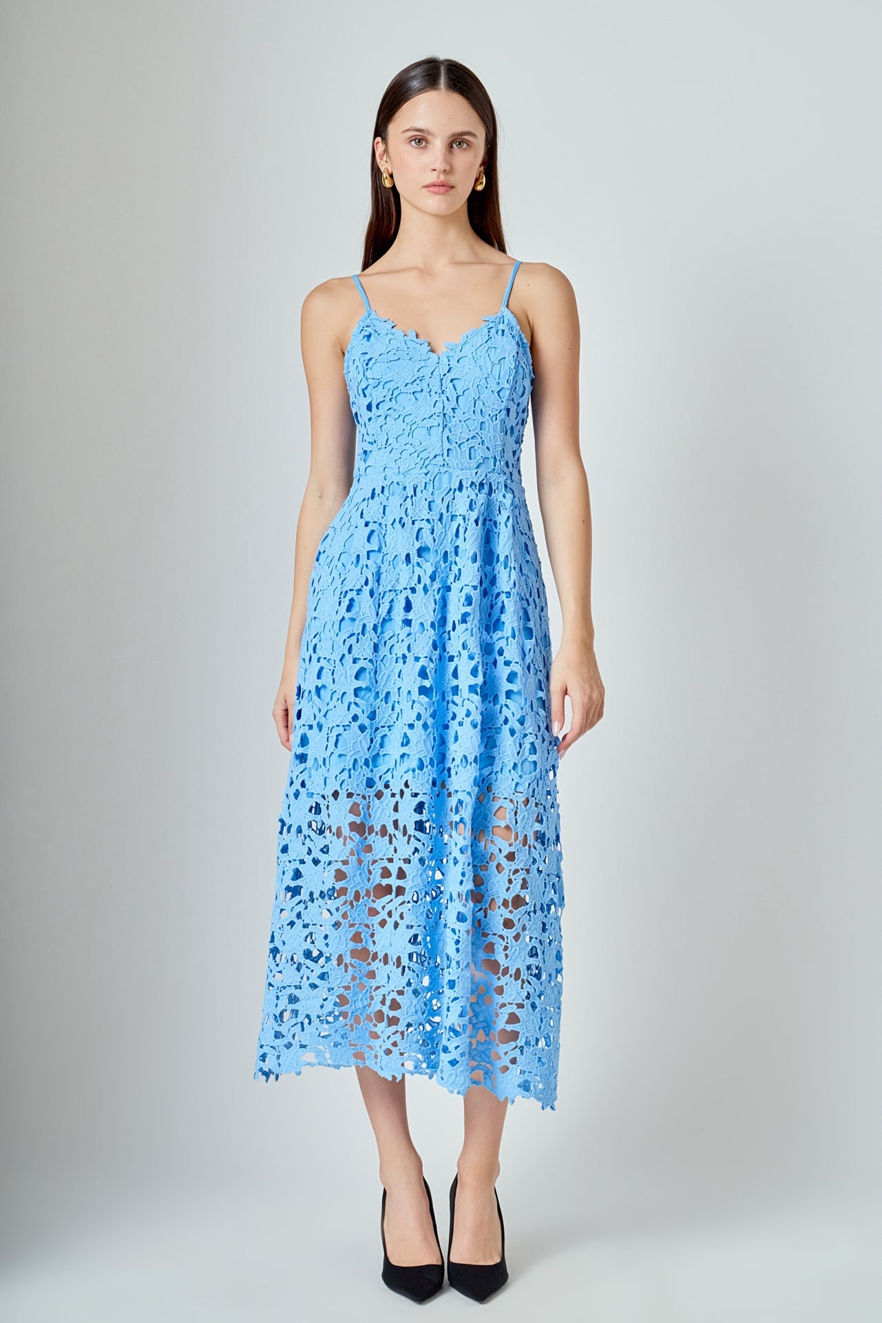 ENDLESS ROSE - Lace Midi Dress - DRESSES available at Objectrare