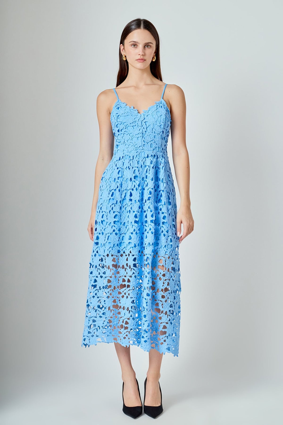 ENDLESS ROSE - Lace Midi Dress - DRESSES available at Objectrare
