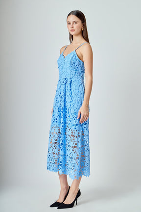 ENDLESS ROSE - Lace Midi Dress - DRESSES available at Objectrare