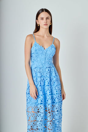 ENDLESS ROSE - Lace Midi Dress - DRESSES available at Objectrare