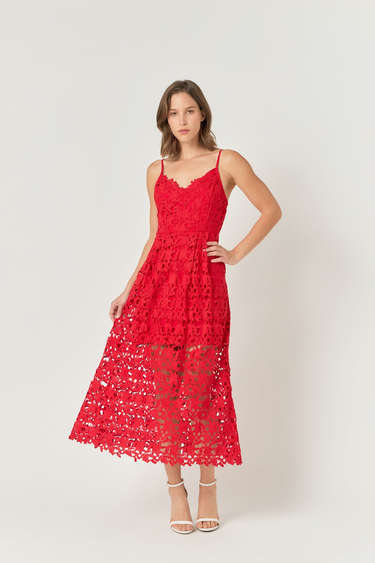 ENDLESS ROSE - Endless Rose - Lace Midi Dress - DRESSES available at Objectrare