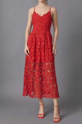 Endless Rose - Lace Midi Dress