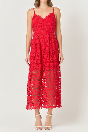 ENDLESS ROSE - Endless Rose - Lace Midi Dress - DRESSES available at Objectrare