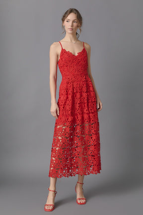 Endless Rose - Lace Midi Dress