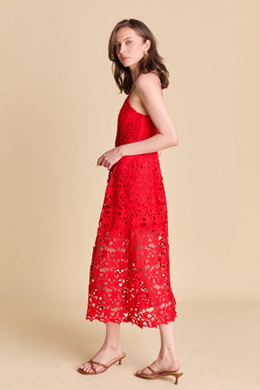ENDLESS ROSE - Lace Midi Dress - DRESSES available at Objectrare