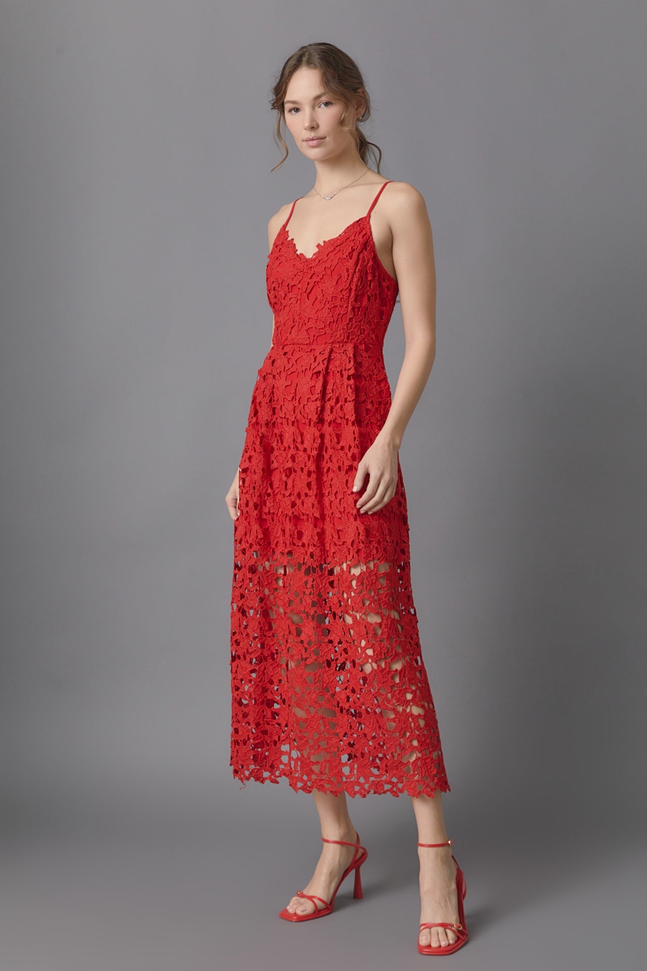 Endless Rose - Lace Midi Dress