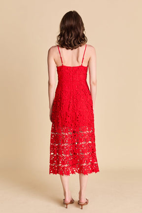ENDLESS ROSE - Lace Midi Dress - DRESSES available at Objectrare
