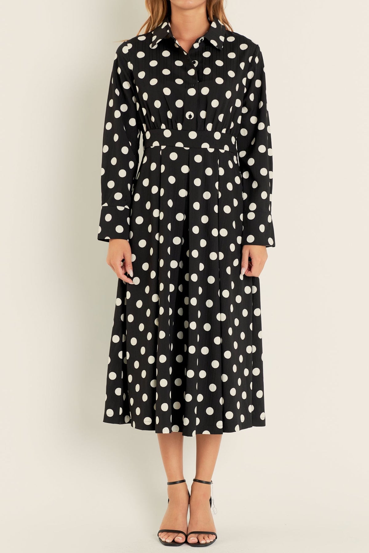 ENGLISH FACTORY - English Factory - Polka Dot Shirt Dress - SHIRTS & BLOUSES available at Objectrare